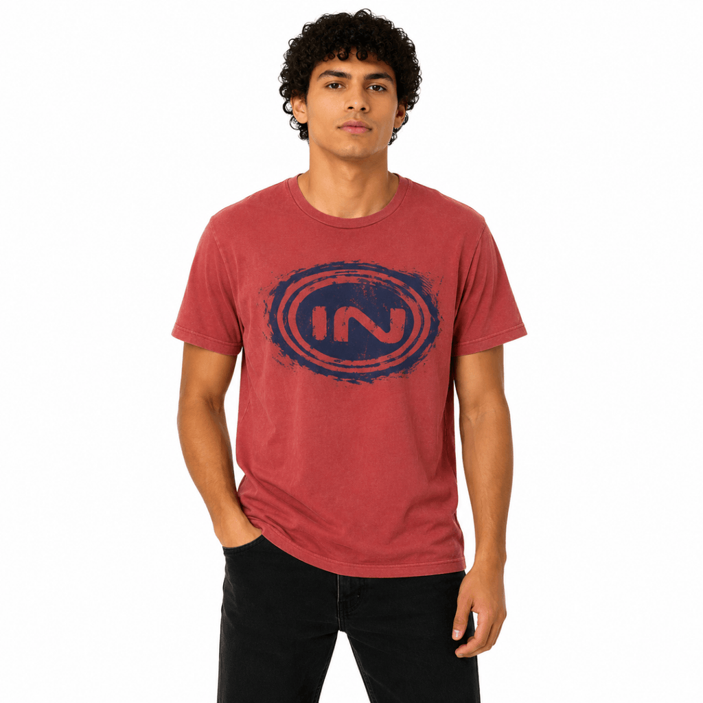 Men's Red Printed T-Shirt