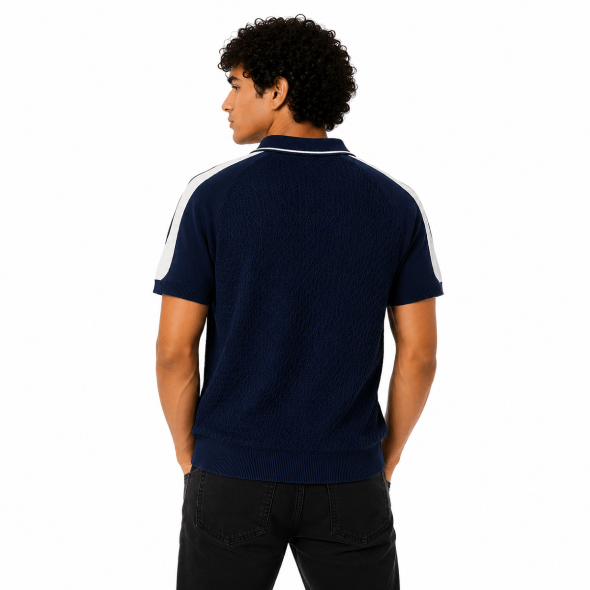 Men's Textured Knit Polo