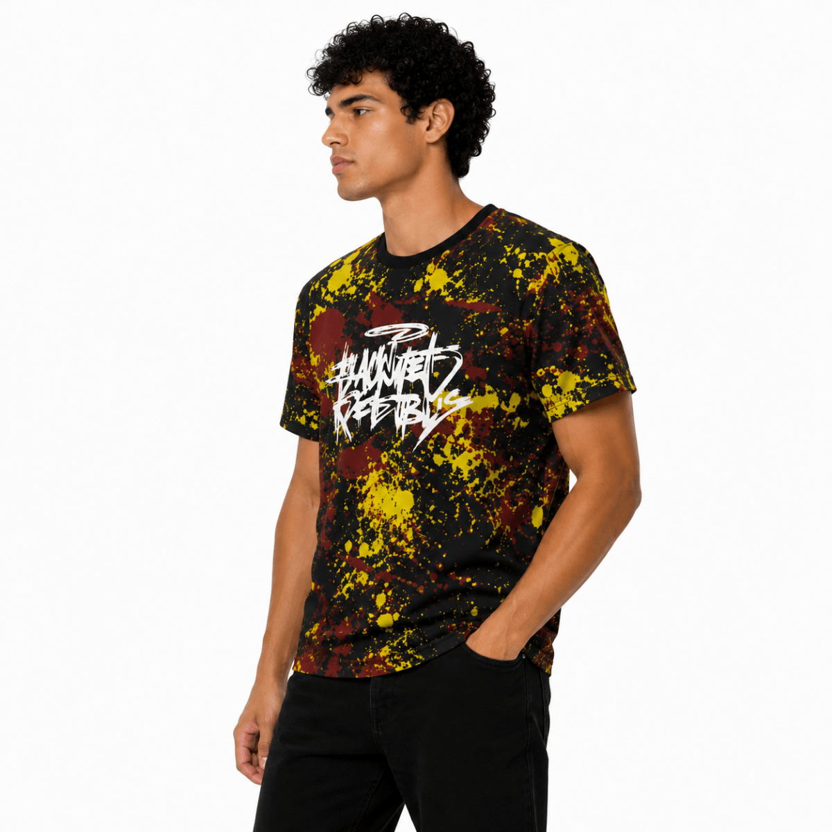 Men's Graffiti Paint Splatter T-Shirt