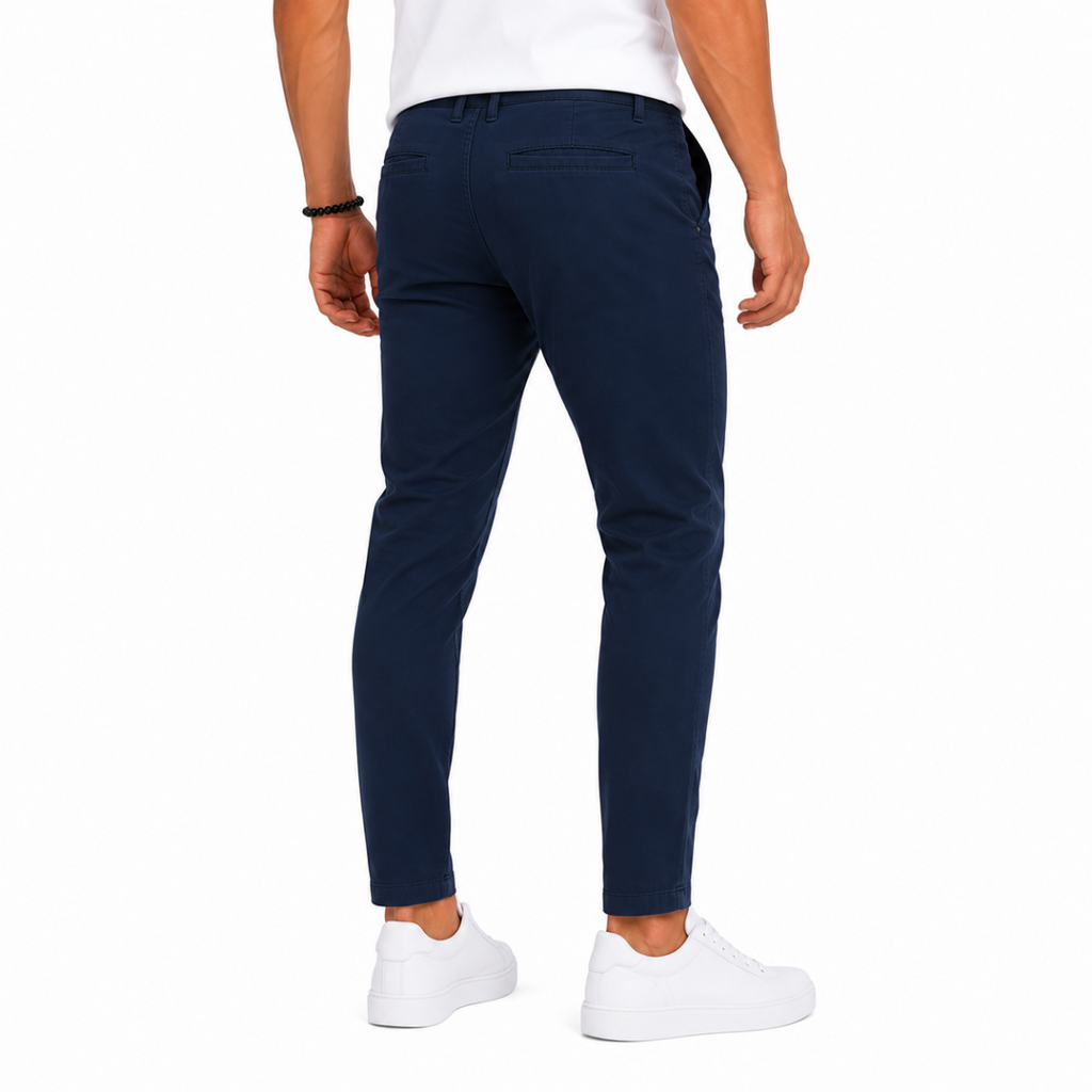 Men's Navy Chino Gabardine Pants