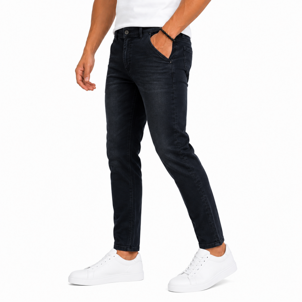 Men's Black Denim Jeans Pants