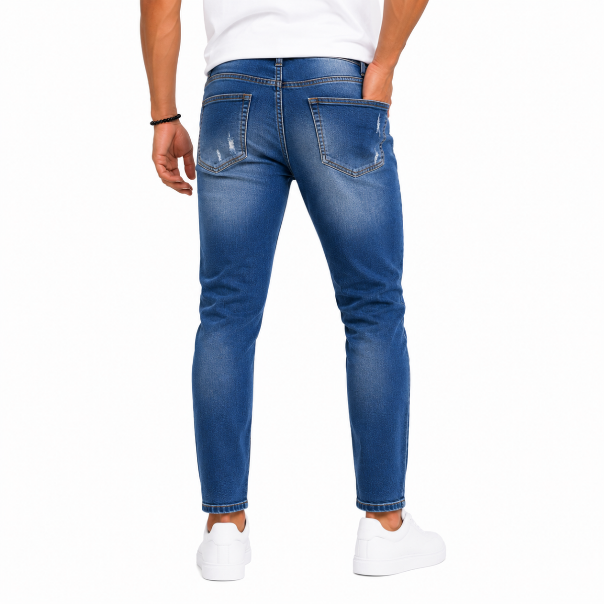 Men's Blue Ripped Denim Jeans