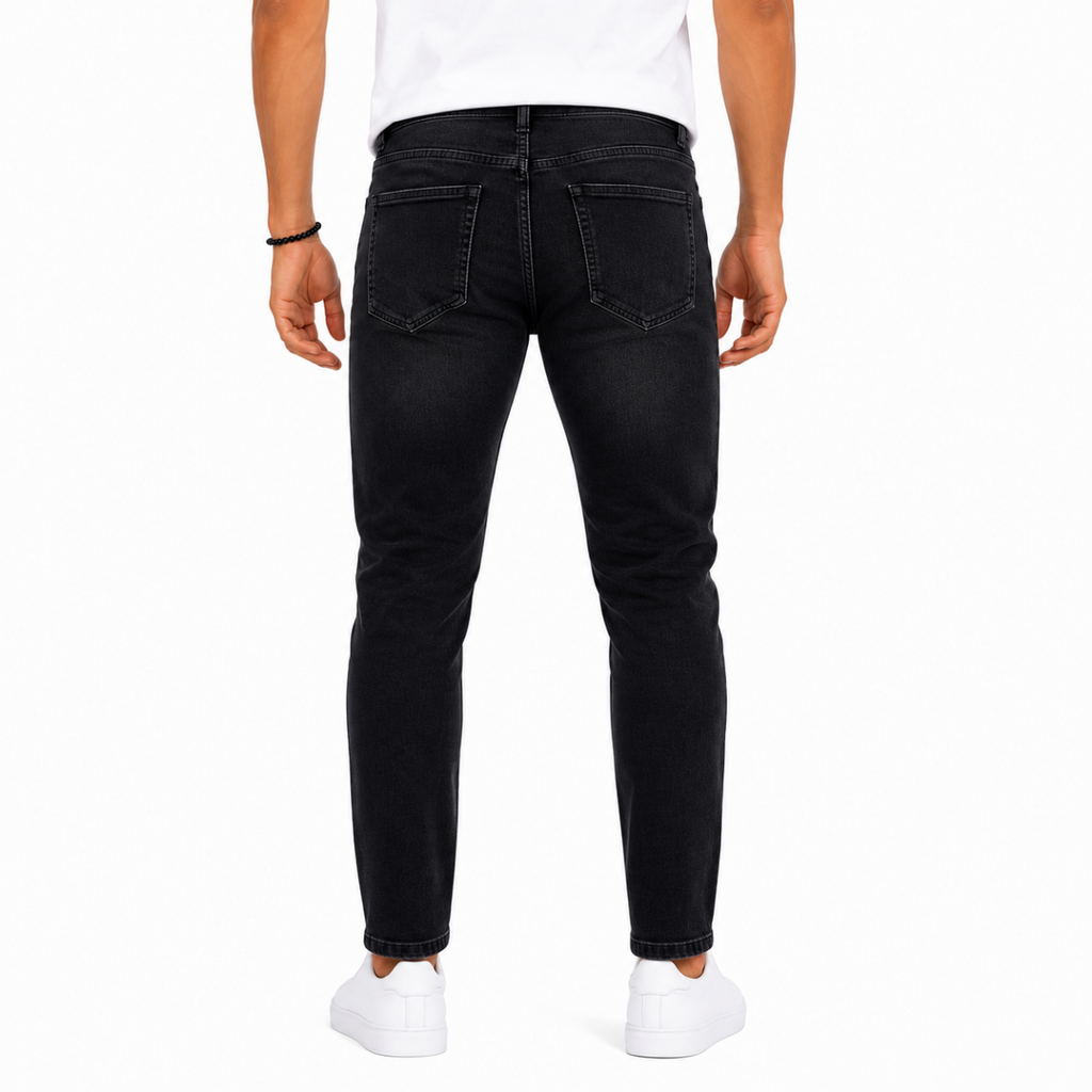 Men's Black Denim Jeans Pants