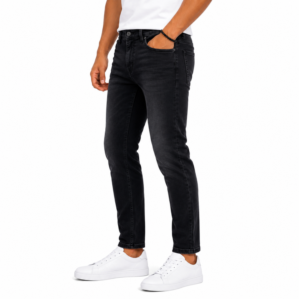 Men's Black Denim Jeans Pants