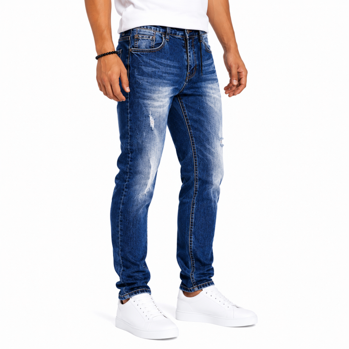 Men's Blue Denim Jeans Pants