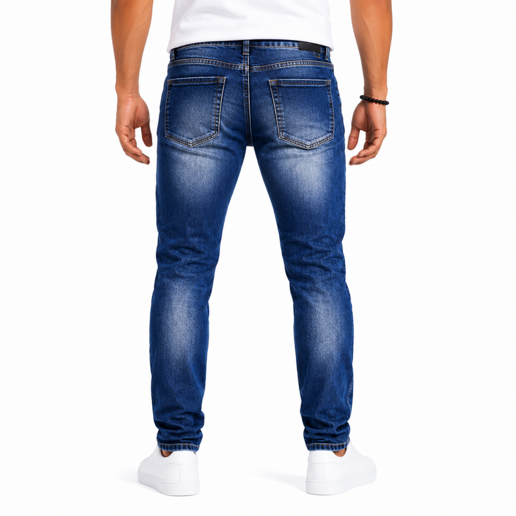 Men's Blue Denim Jeans Pants