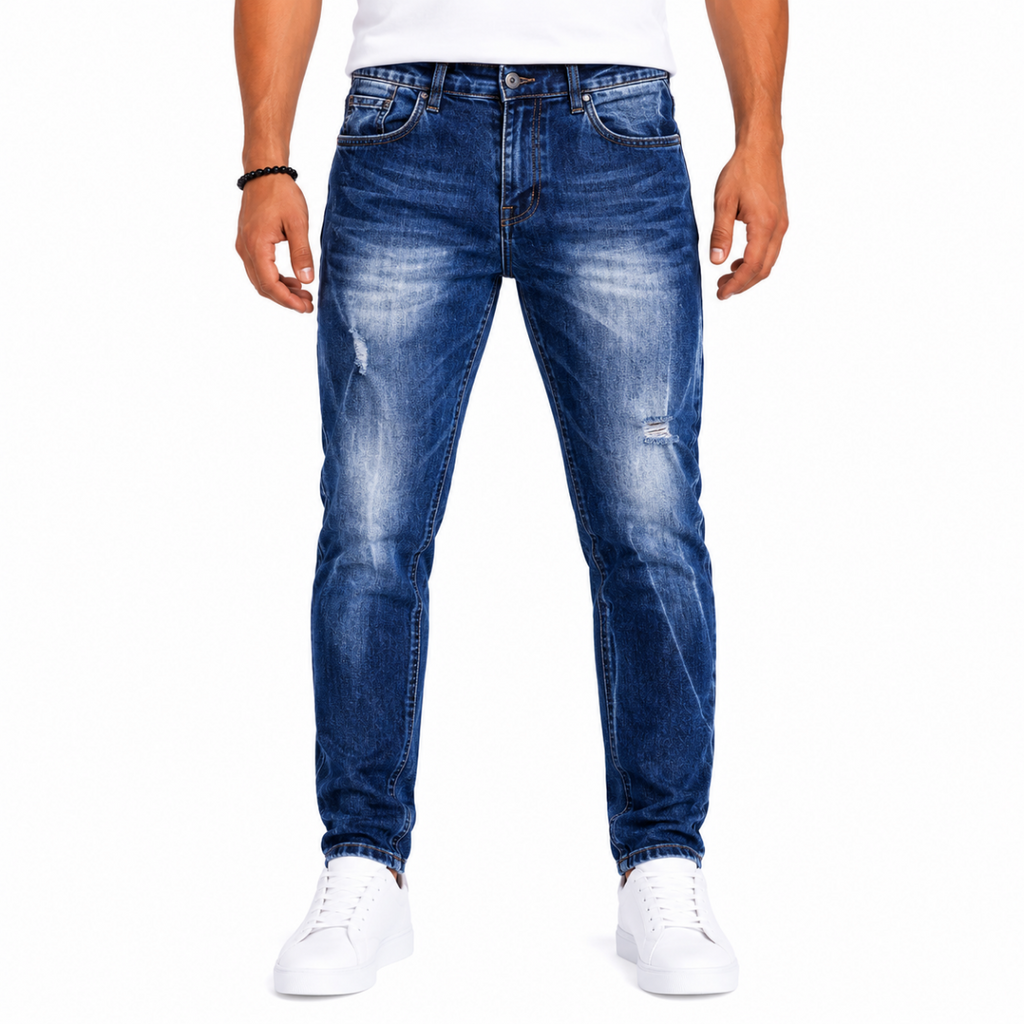 Men's Blue Denim Jeans Pants