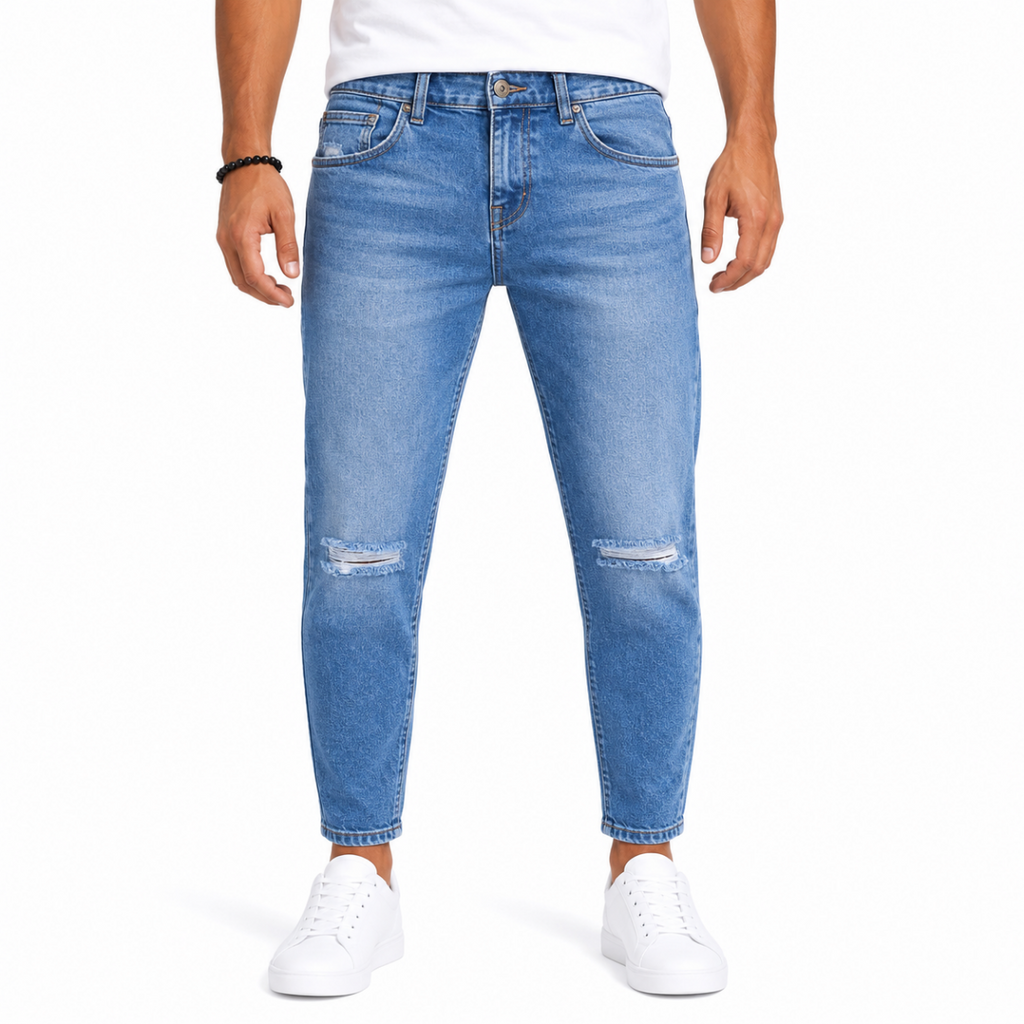 Men's Blue Denim Jeans Pants