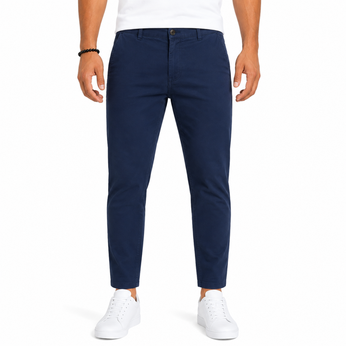 Men's Navy Gabardine Chino Pants