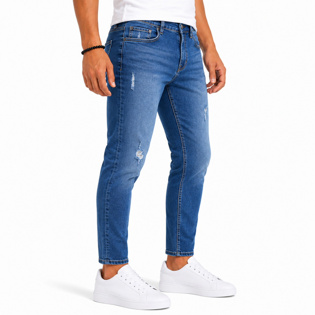 Men's Blue Denim Jeans Pants