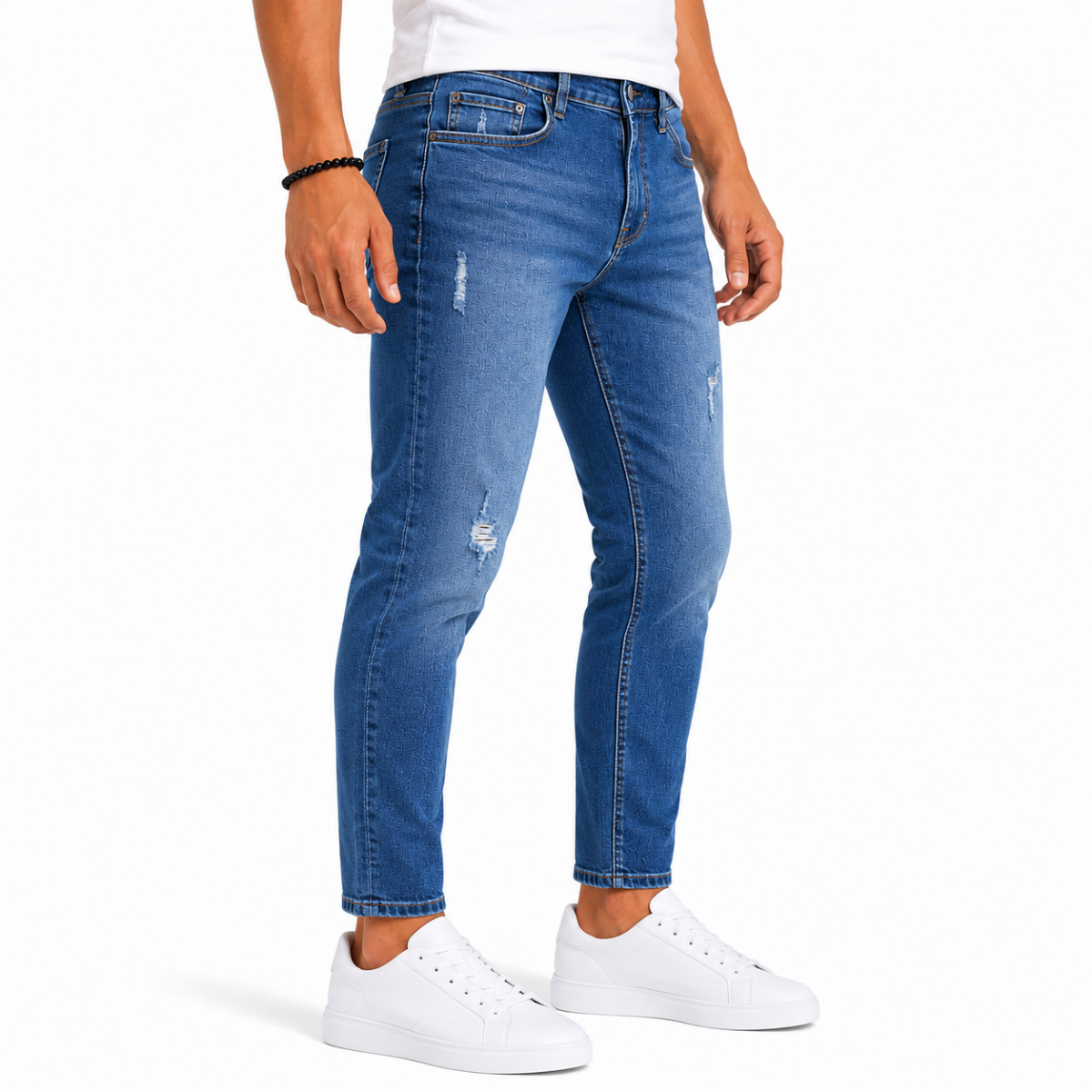 Men's Blue Denim Jeans Pants