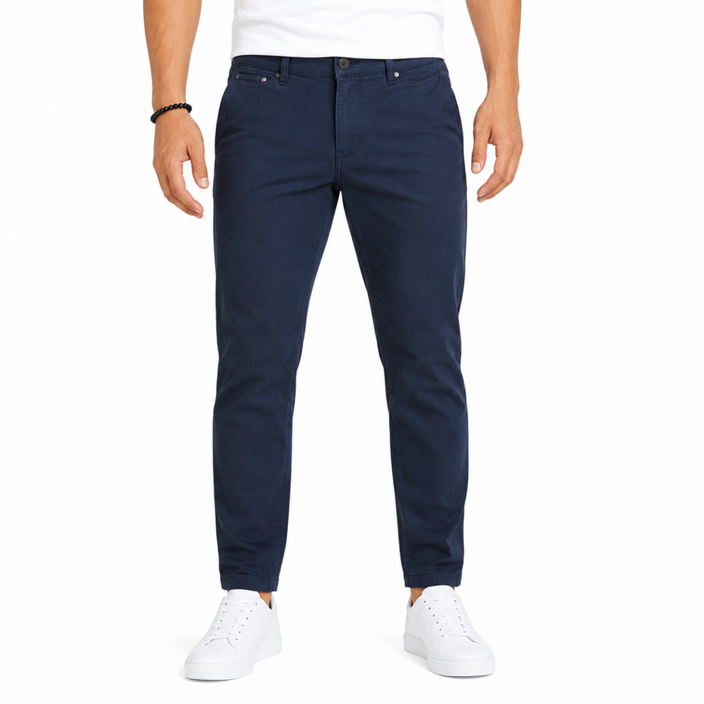 Men's Navy Gabardine Pants