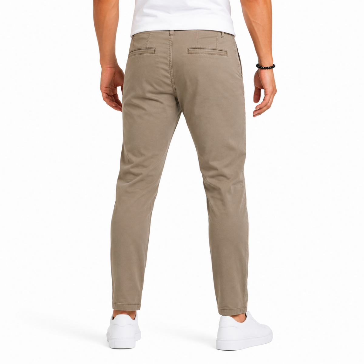 Men's Khaki Gabardine Chino Pants