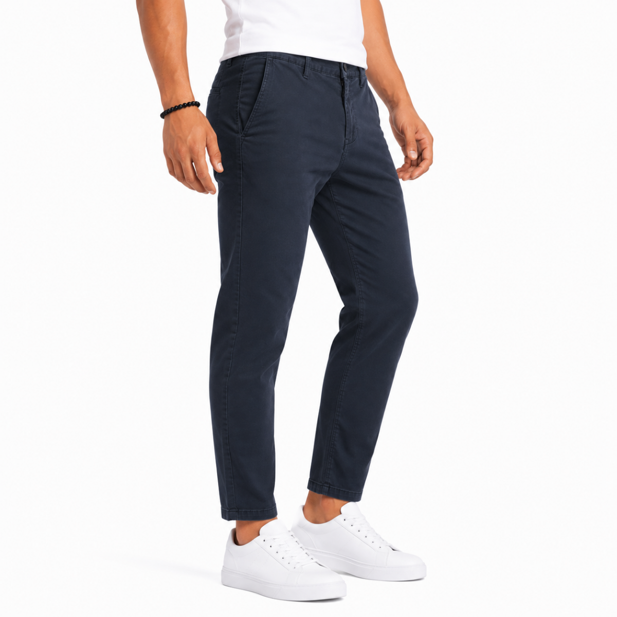 Men's Navy Gabardine Chino Pants