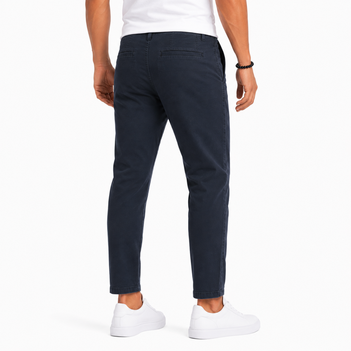 Men's Navy Gabardine Chino Pants