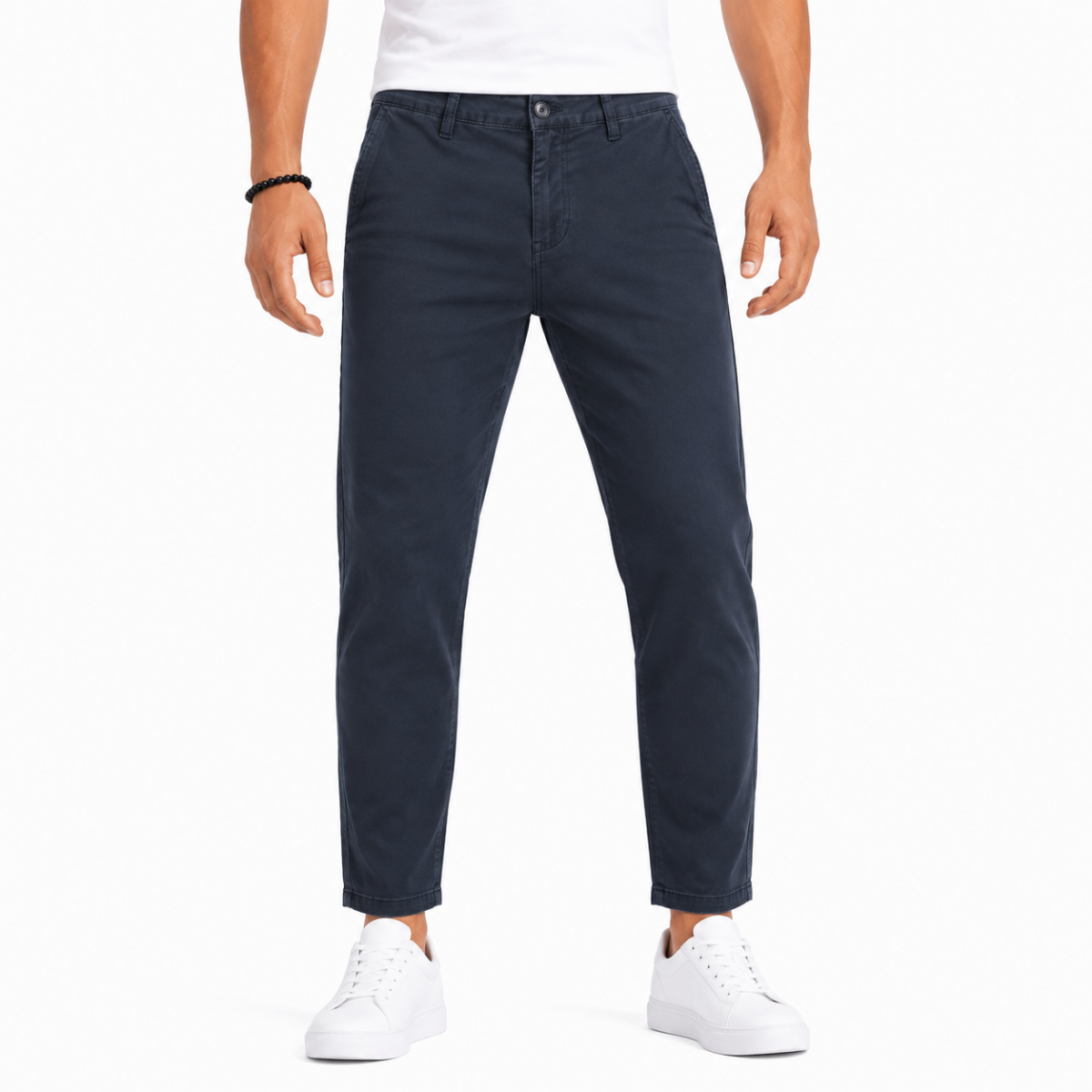 Men's Navy Gabardine Chino Pants