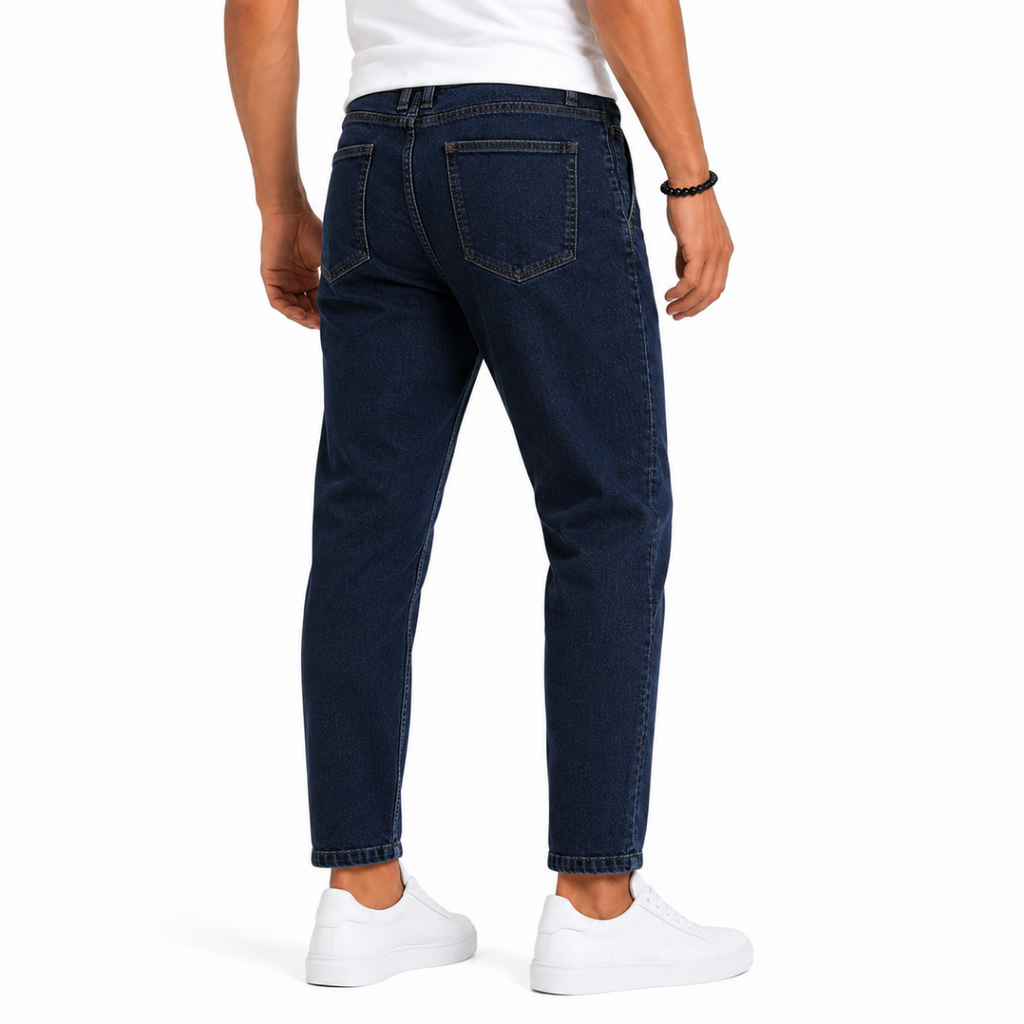 Men's Navy Denim Chino Pants