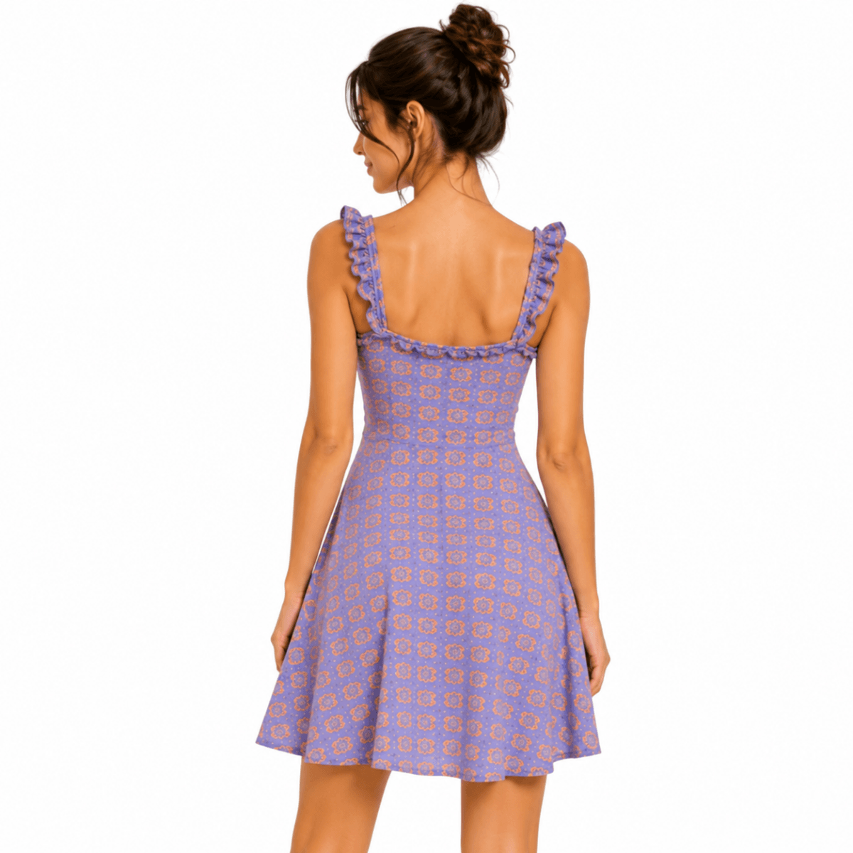 Women's Purple Floral Summer Dress