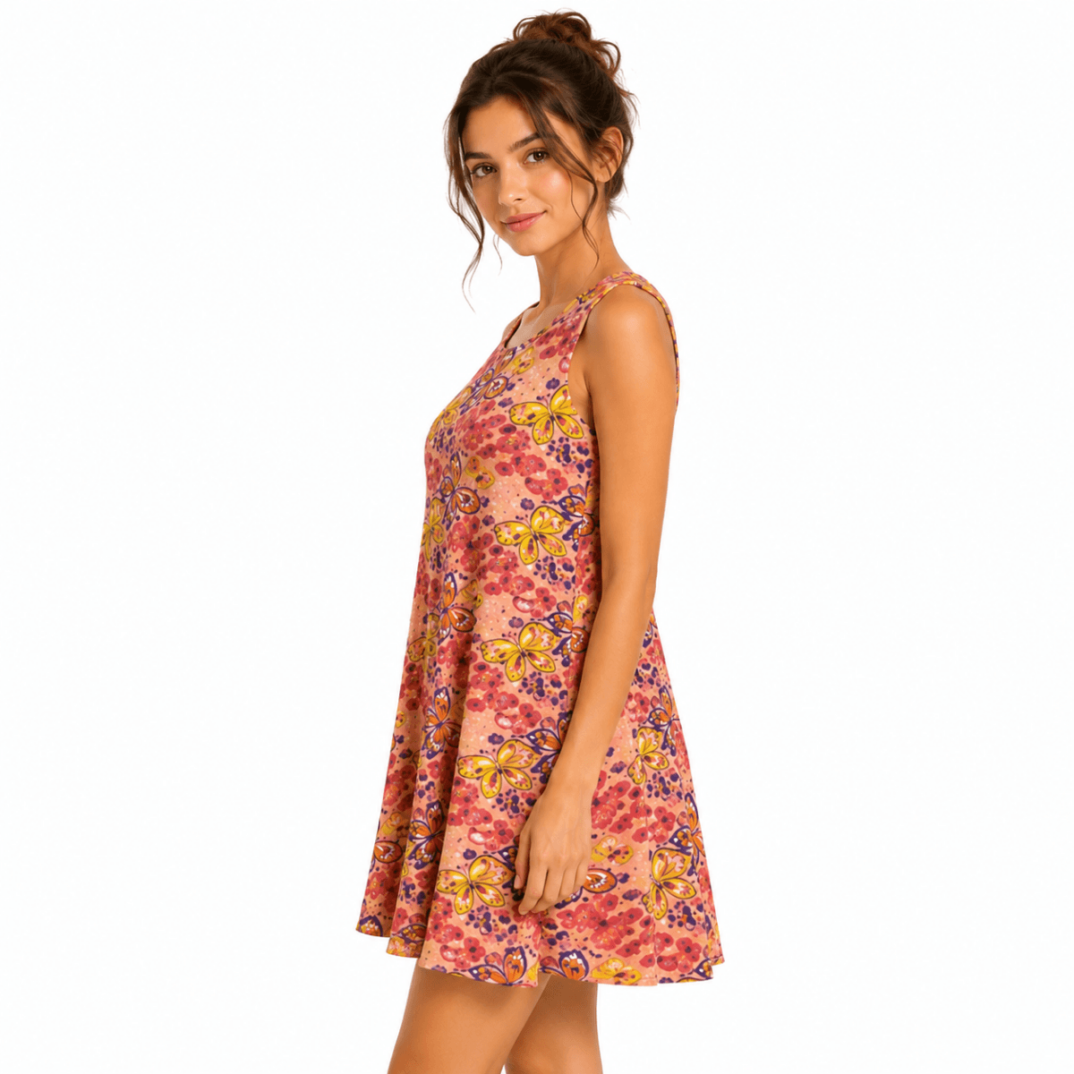 Women's Butterfly Print Summer Dress