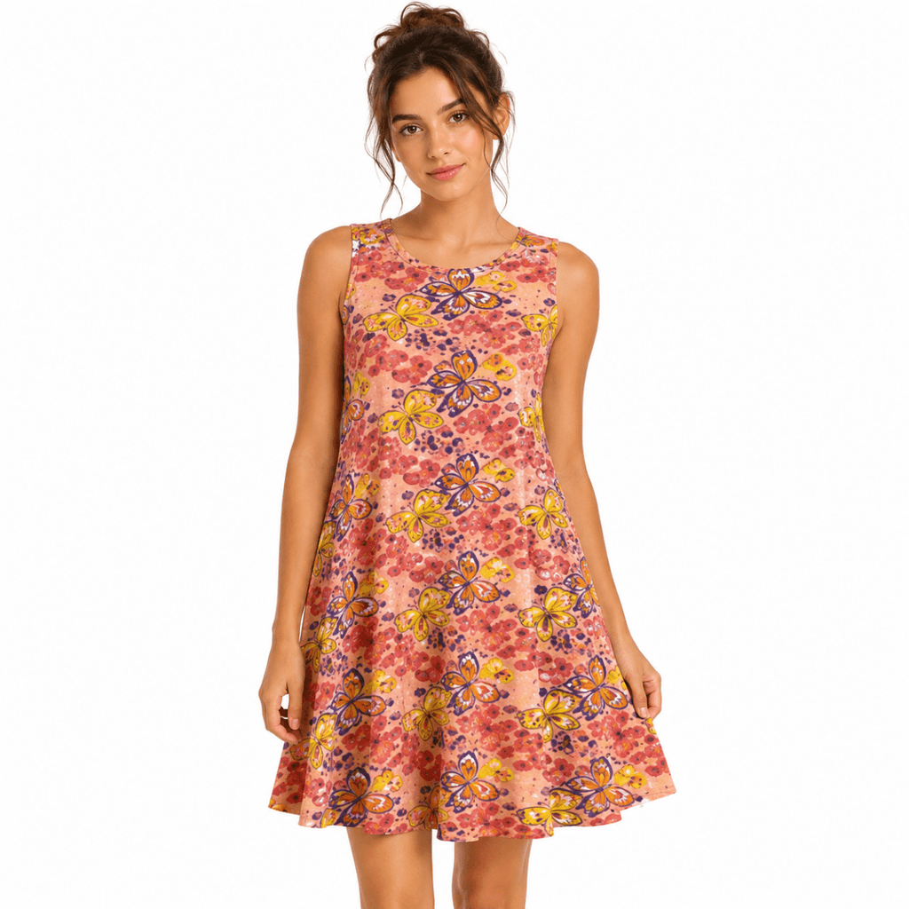 Women's Butterfly Print Summer Dress