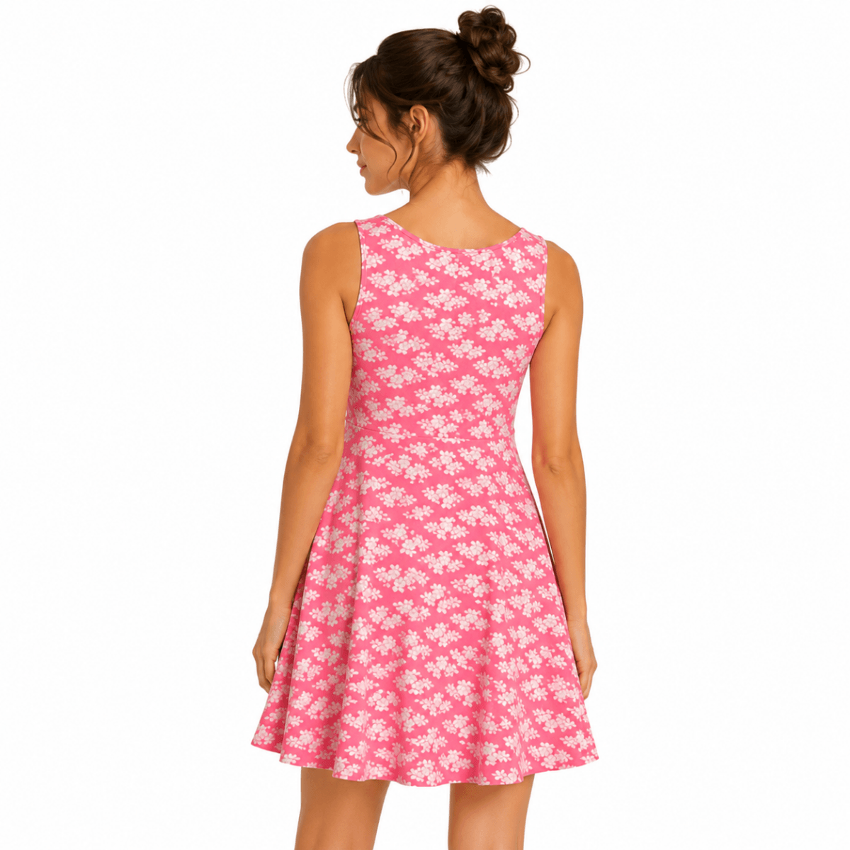 Women's Pink Floral Summer Dress