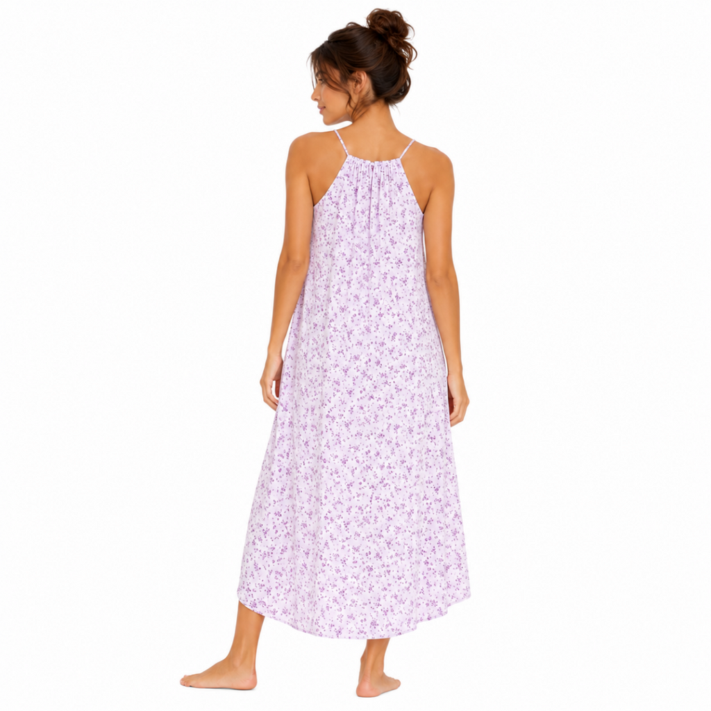 Women's Lavender Halter Summer Dress
