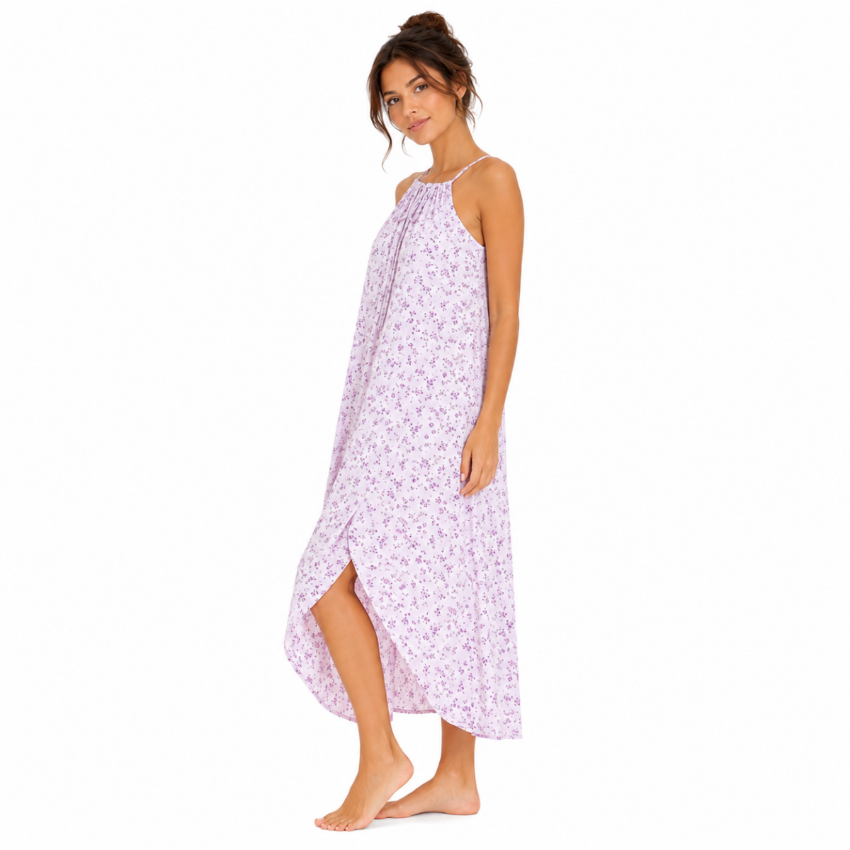 Women's Lavender Halter Summer Dress