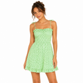 Women's Green Floral Summer Dress