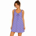 Women's Blue Printed Summer Dress