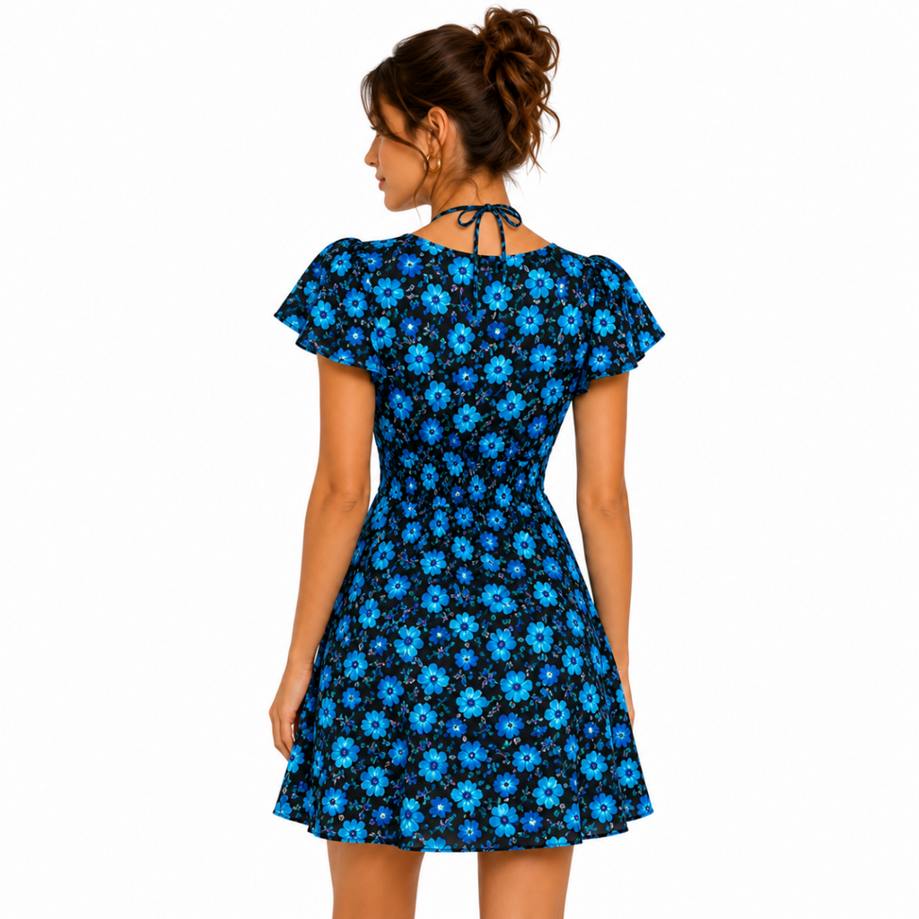 Women's Floral Navy Summer Dress