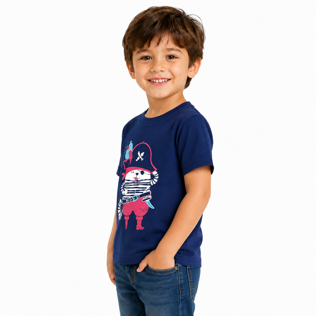 Kids' pirate cartoon T-shirt