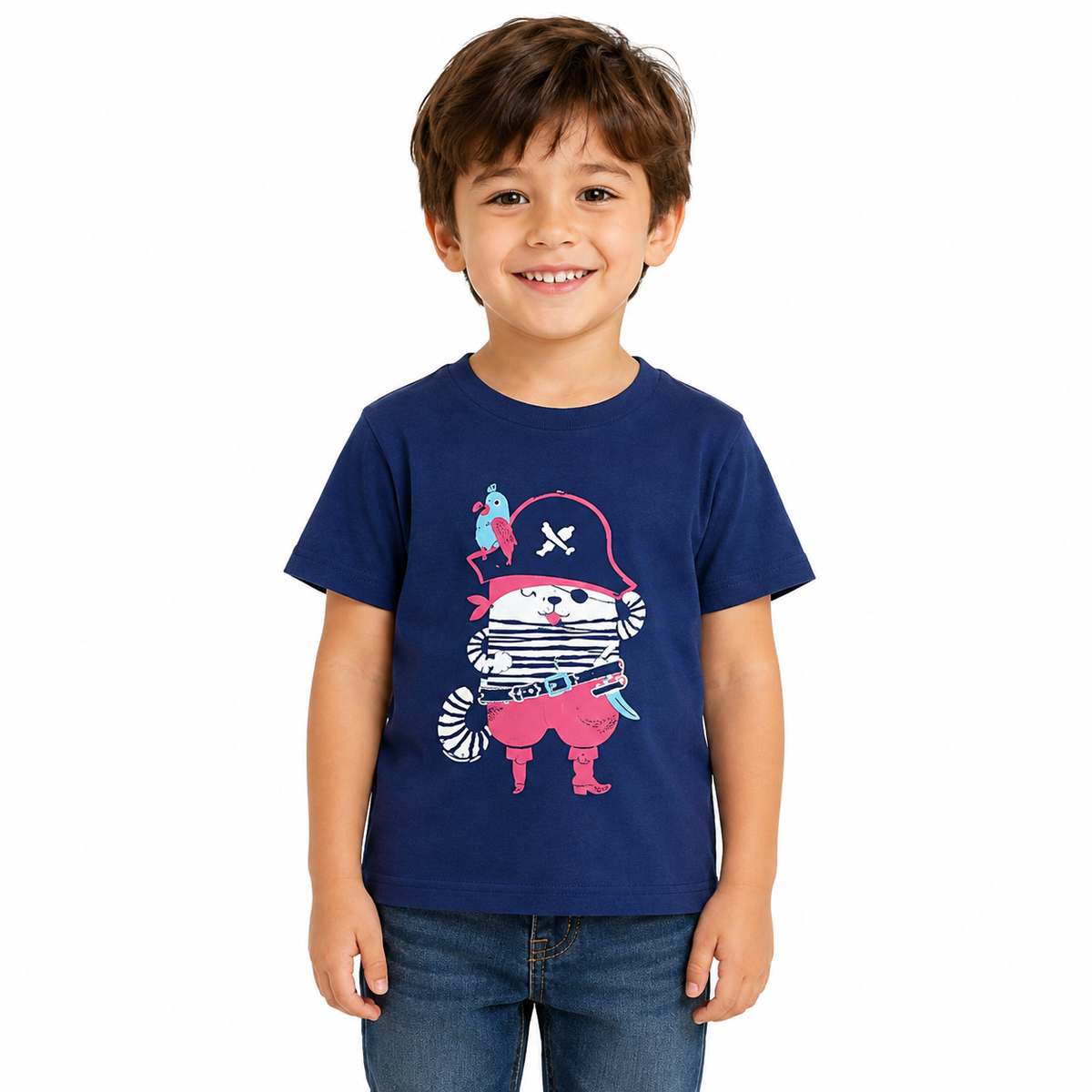 Kids' pirate cartoon T-shirt