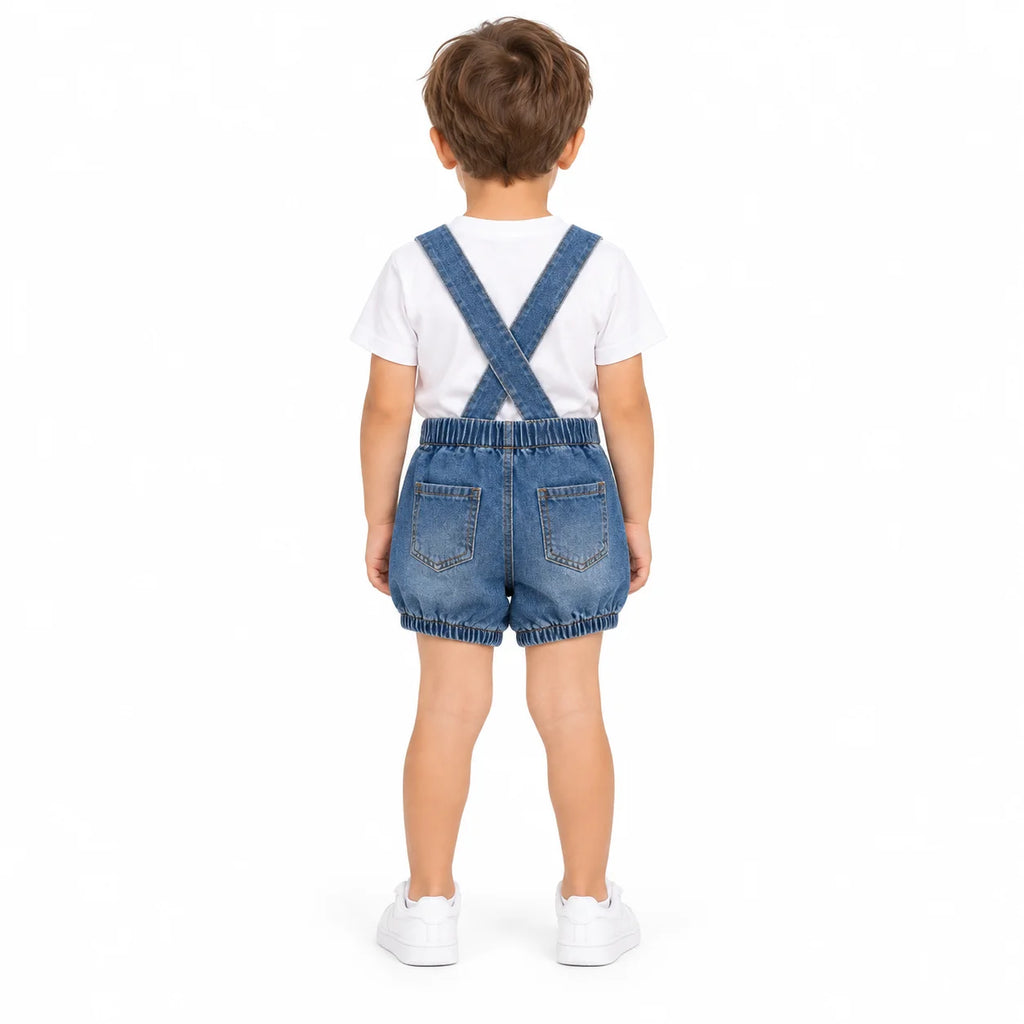 Boys' Denim Shorts with Straps