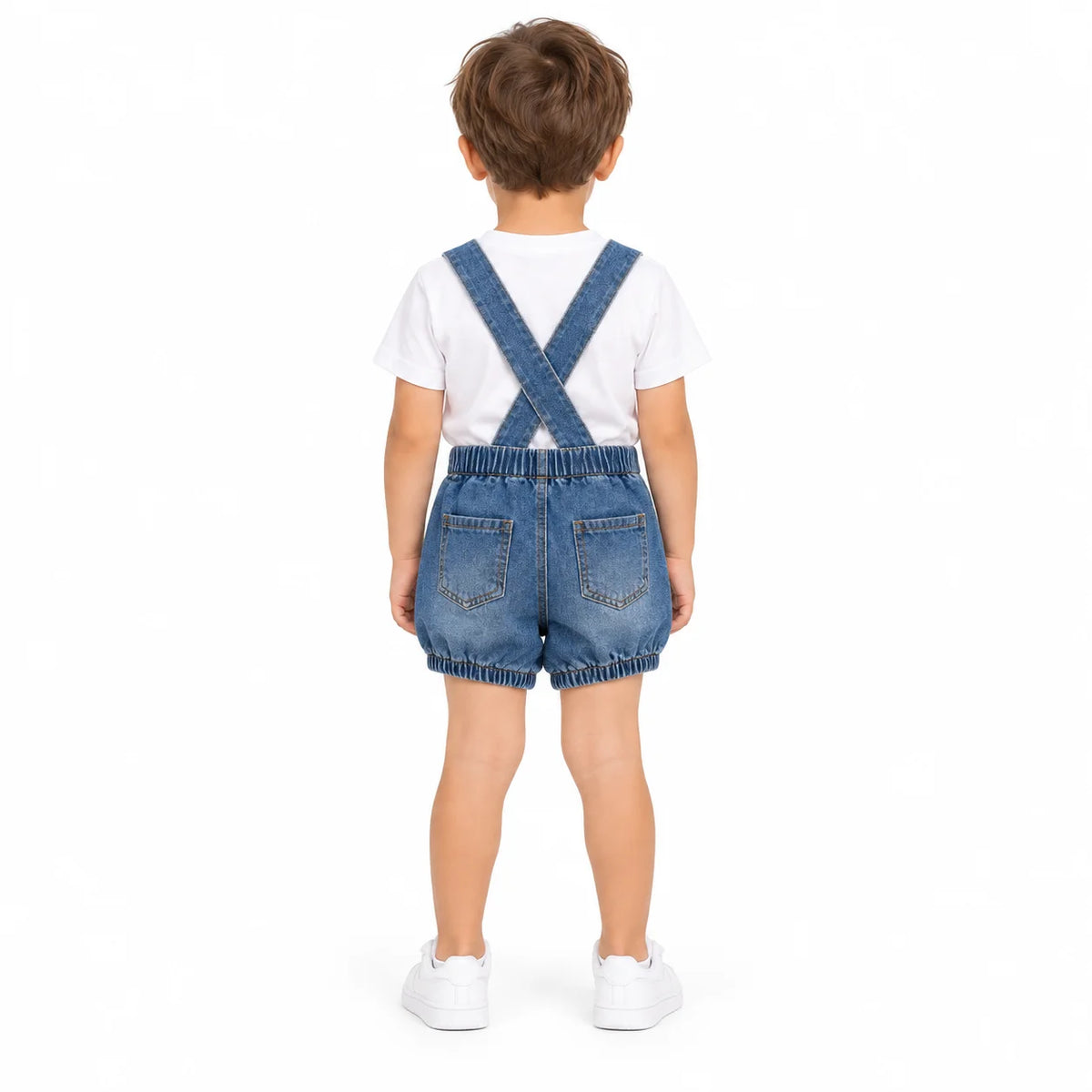 Boys' Denim Shorts with Straps