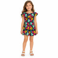 Girls' Black Floral Jumpsuit