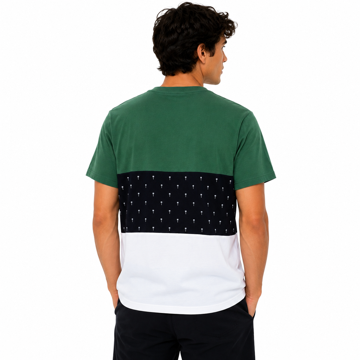 Block print t-shirt with pocket