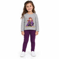 Kids' Gray and Purple Printed Set