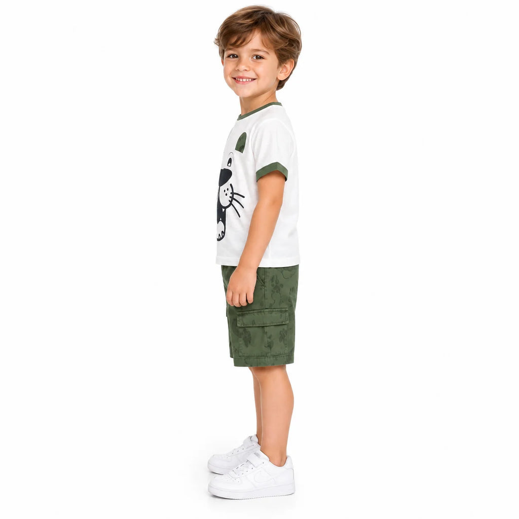 Boys' Green Printed Set