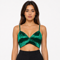 Premium Green Silk Bralette (KOUCLA)