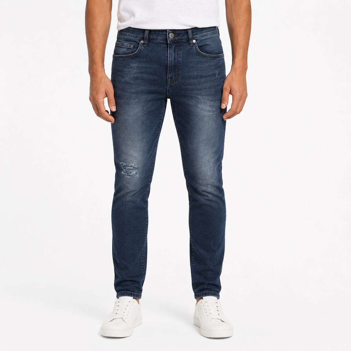 Men's dark blue jeans - navy