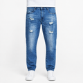Blue Relaxed Ripped Jeans