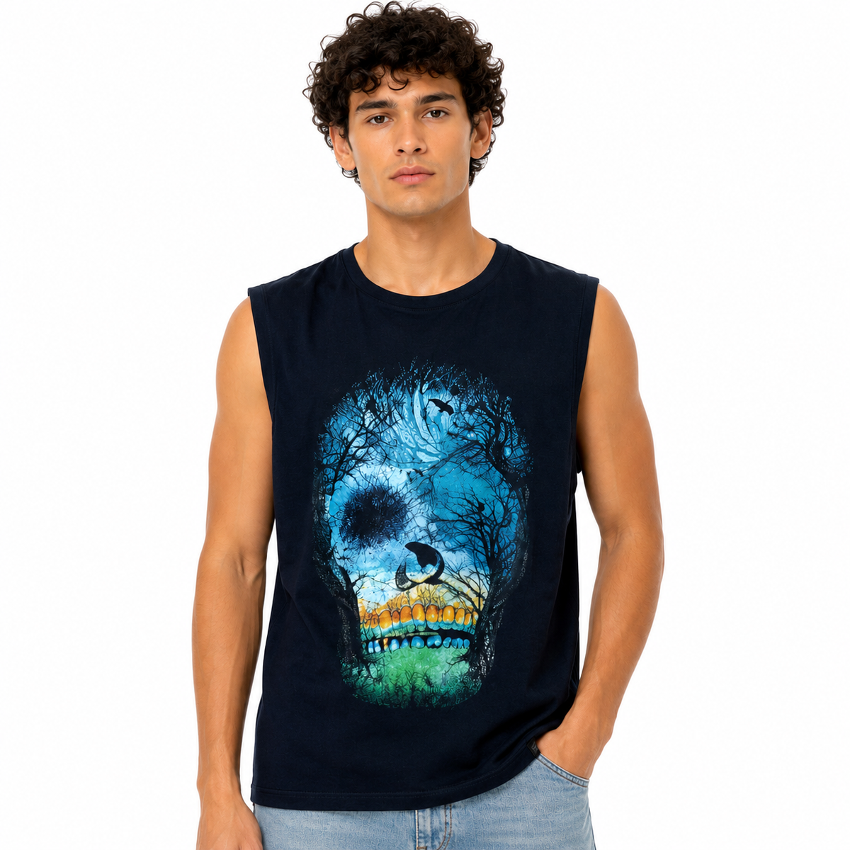 Blue skull t-shirt