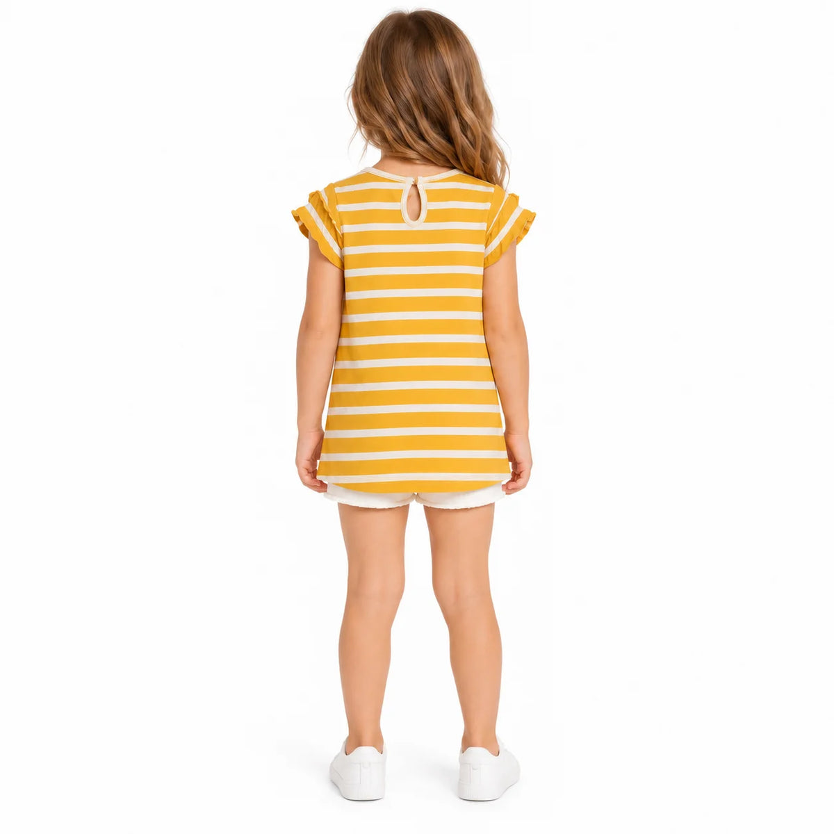 Kids' Yellow and White Striped T-Shirt