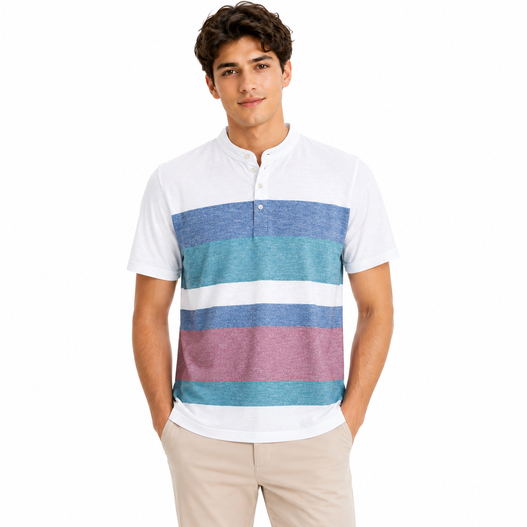Striped Henley T-shirt