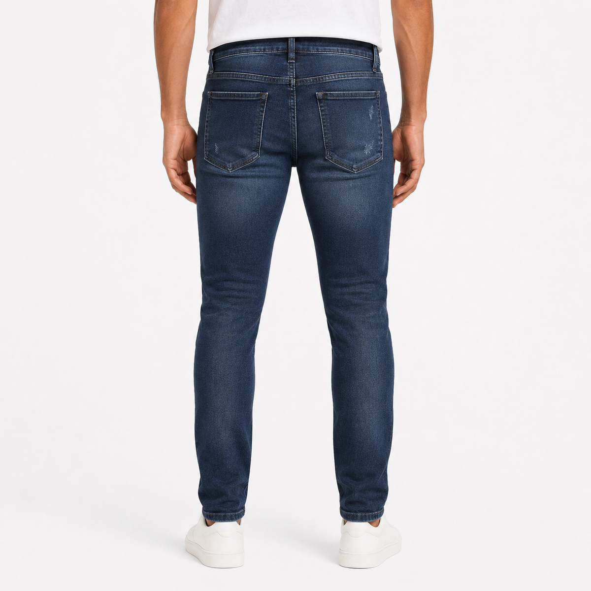 Men's dark blue jeans - navy