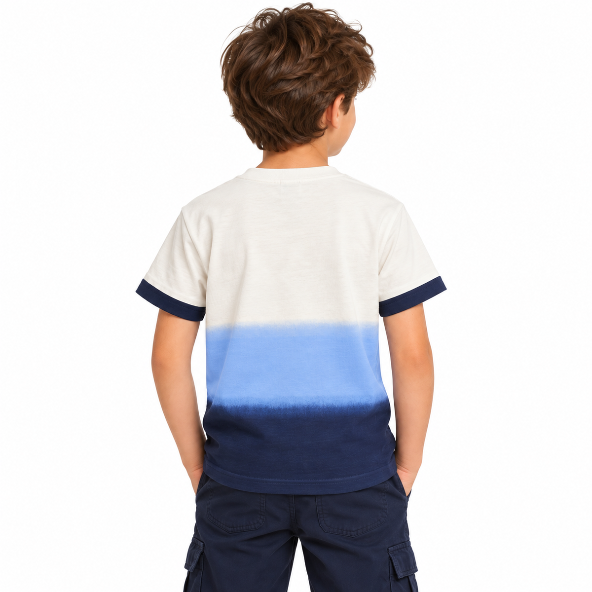 Kids' Navy Gradient T-Shirt by IDEXE