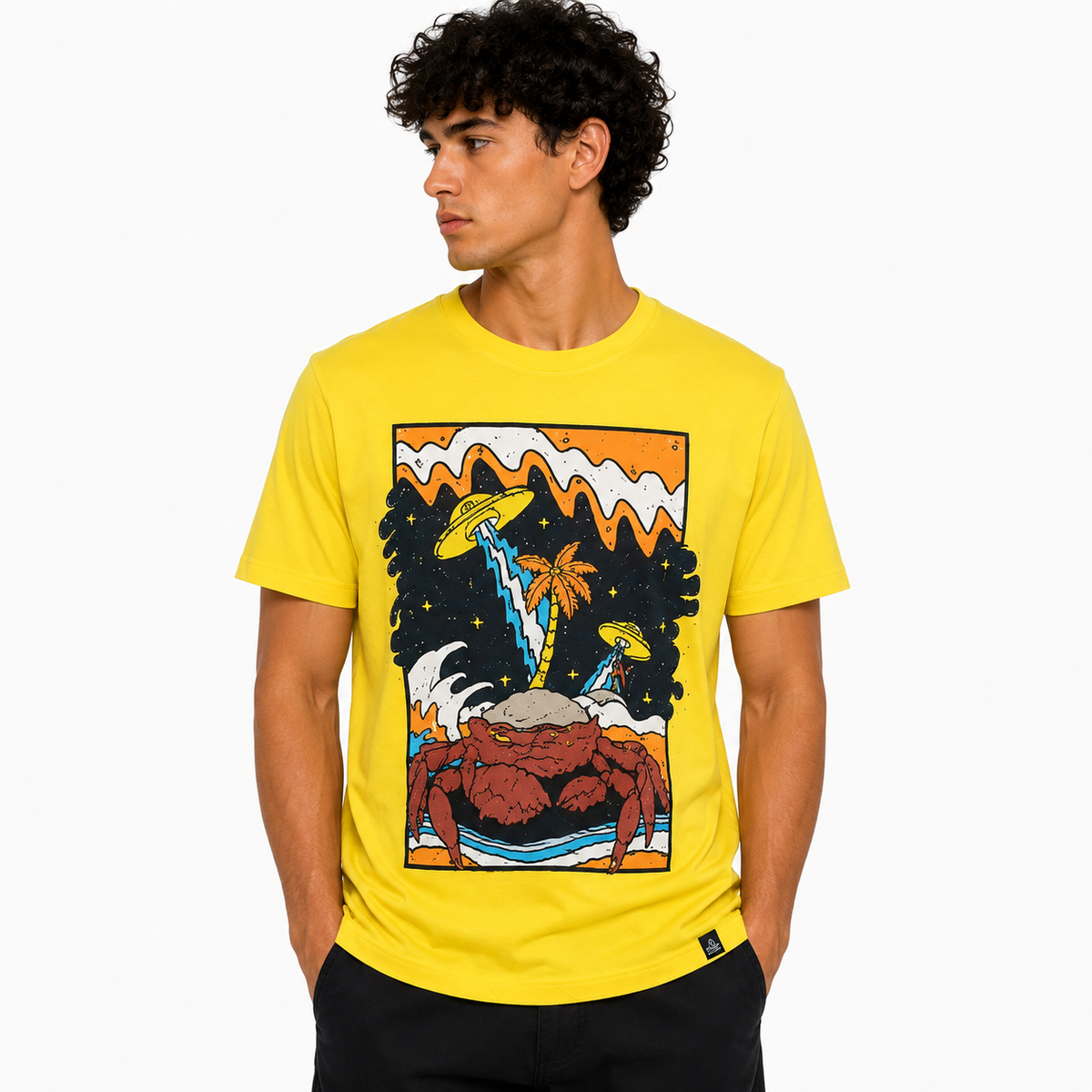 Space yellow T-shirt
