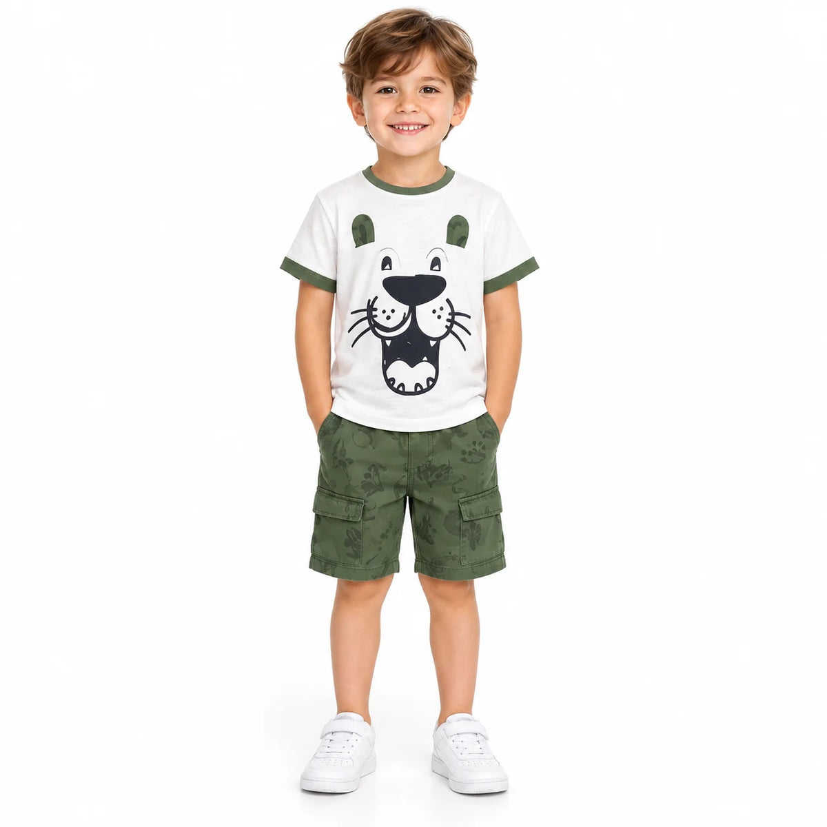 Boys' Green Printed Set