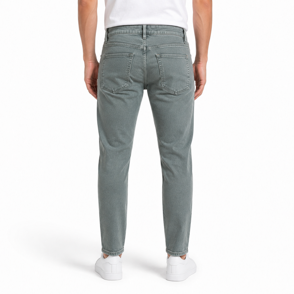 Sage Green Slim-Fit Jeans