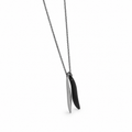 Men's two-leaf metal necklace